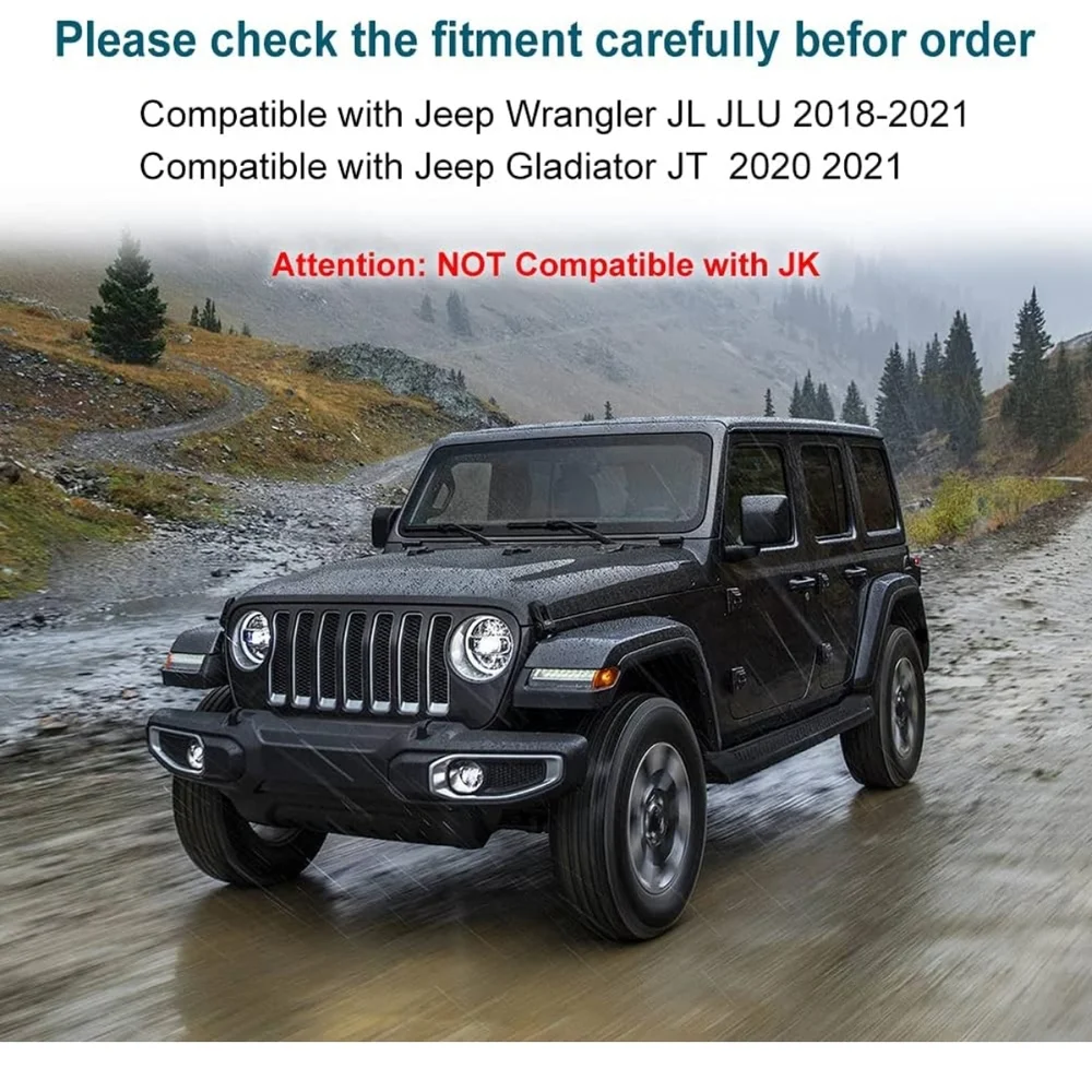 Engine Hood Hinge Cover For Jeep Wrangler JL JLU 18-21 Gladiator 20-21 (39)